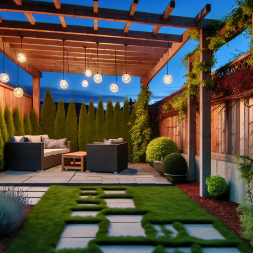 Intymny ogród w zaciszu podwórka z zielonymi rabatami