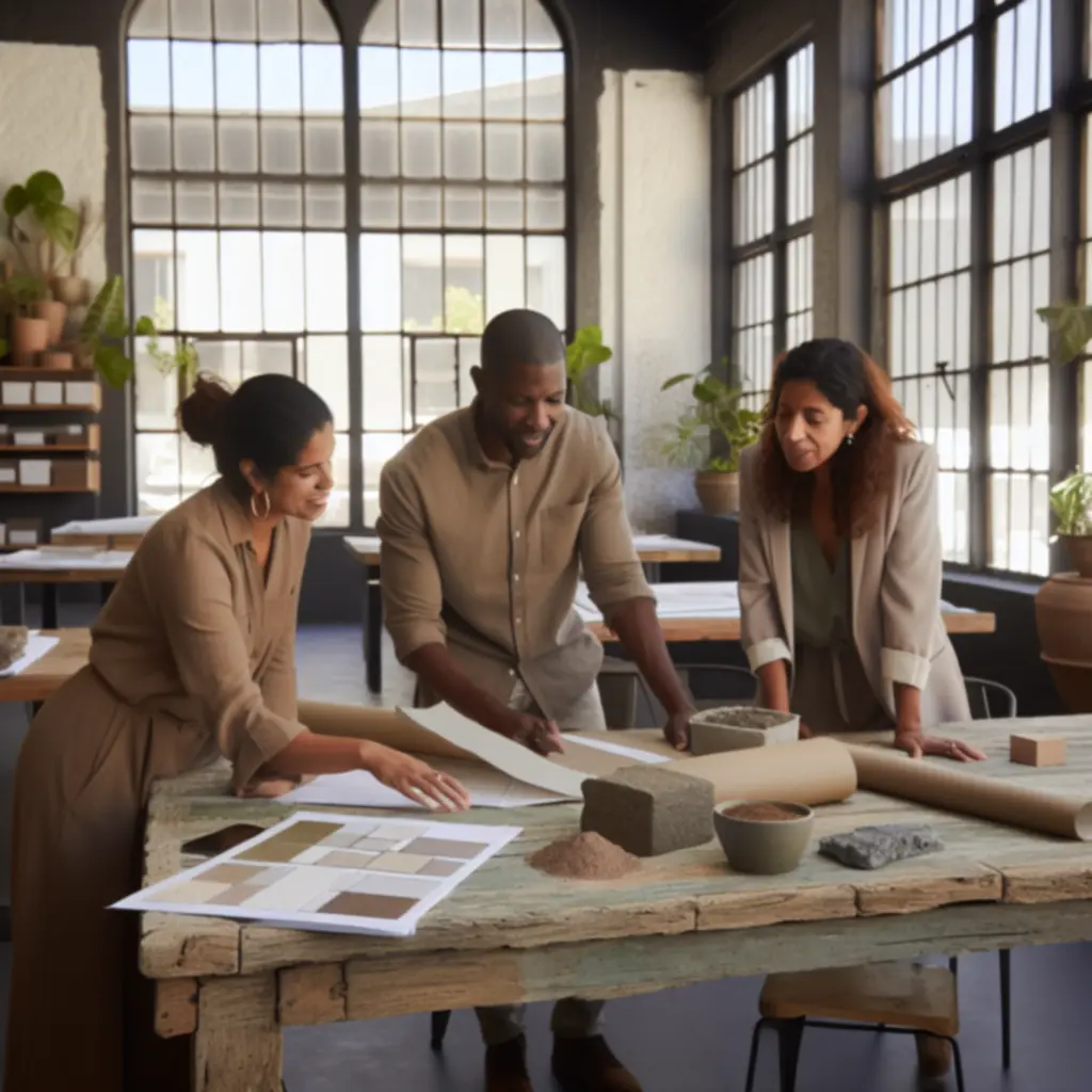 Zespół Waffle Advertising Ltd współpracujący nad projektem ogrodu